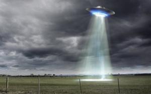 UFO over field